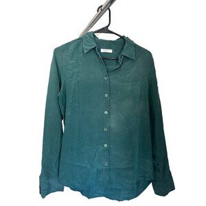 Teal Silk Equipment Button Up Blouse - Sz Sm